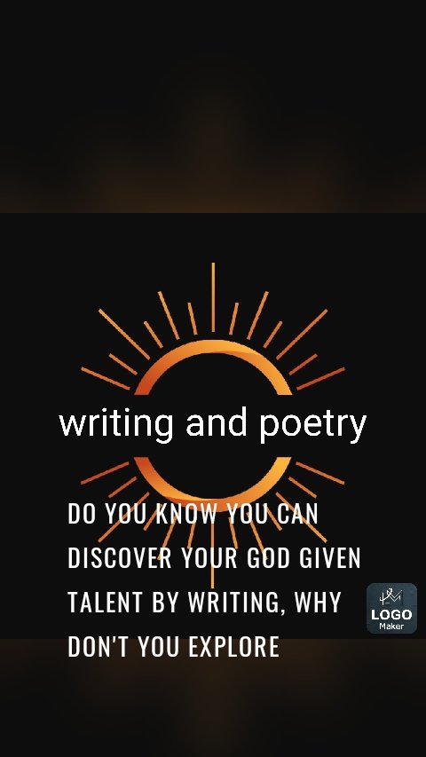 Do you know you can discover your God given talent by writing, why don't you explore